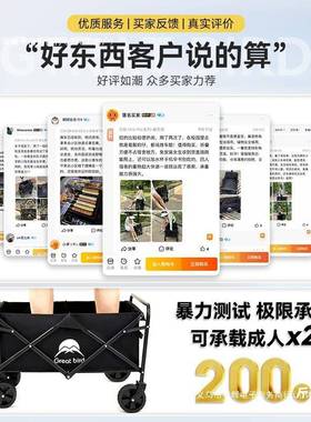 鸟小拉车取快递F98HMJM8小手推菜车买拉货购物车推车儿童露营营地