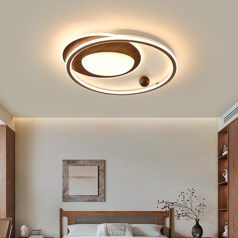 新中式客吸顶灯厅全光谱护YSL-3812眼卧书房中古超间胡桃木色新款