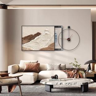 背靠电山餐有厅电表箱装饰画带钟表抽象理配电箱闸遮挡推拉肌LKH