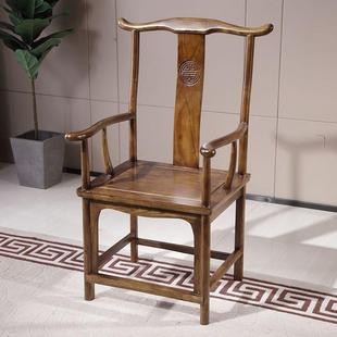 实木圈椅新中式 椅喝茶用饭家店楼围酒店茶桌餐椅主人椅古茶509风
