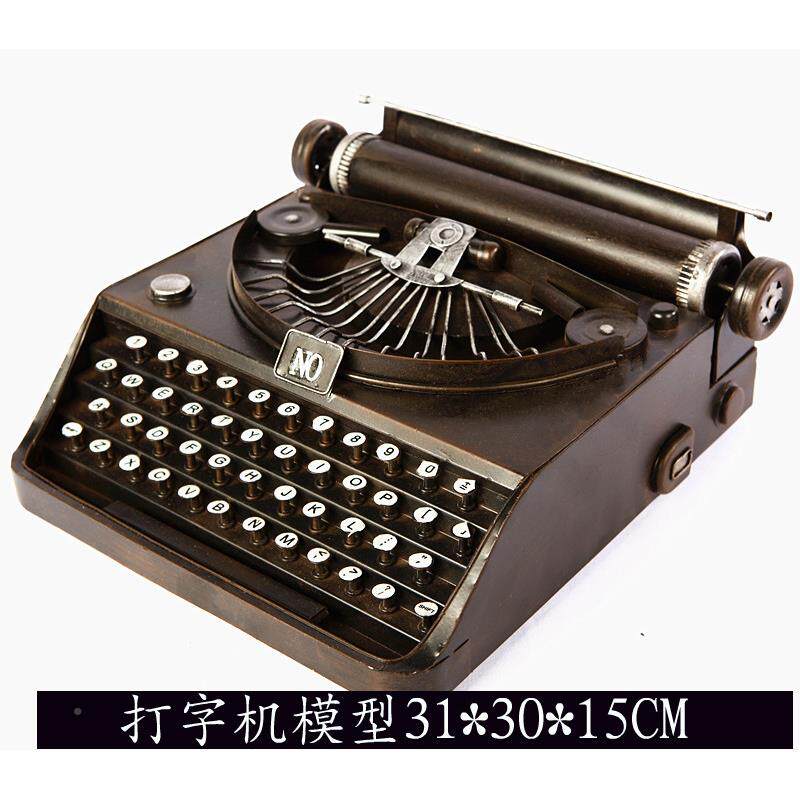 老式铁艺打字DEY机模型摄影道具酒吧店件工面复装古饰摆手工艺品