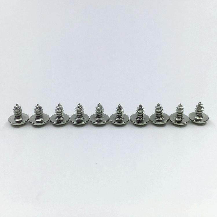 【M2.攻6*5-LKB12】WAP镀镍十圆头带介自螺丝自带垫片字电子小螺