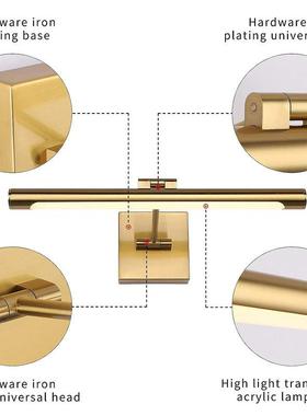 防间用水镜前灯ld镜柜专浴室7869卫生美式壁画照画酒e店简约灯