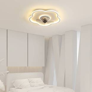 现代简约餐厅静音超薄吸顶灯卧室风扇灯儿童房间智能风扇吸顶灯