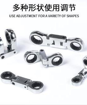 5件套活动头CPF扳轮手组套*108-12*13-14*15-16*18-1棘7*19mm