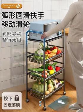 推厨房落多地式多层板可移动小置车BC-19蔬菜水果收纳储物收藏物