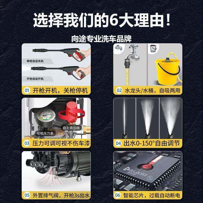 20V厂家直无线洗车机高压水抢2泵电动便携YL-7108高压电机大功率