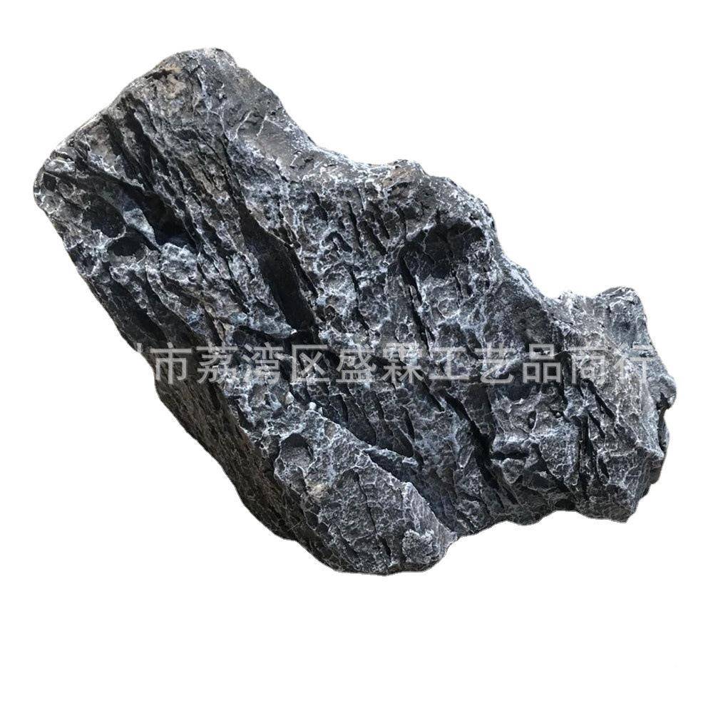 真石头园艺观赏石厅园林装饰玻钢LVI石头展活仿动璃道具景观石头