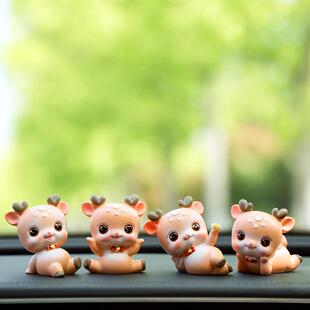 梵砂车内饰品摆件路平安鹿台汽车摆件车上中177控女士车载一摆件