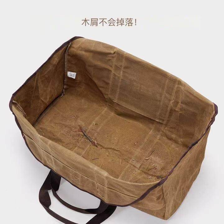 木收袋理2211091袋工厂便携两用木柴手提袋露营装备纳收纳袋伐整