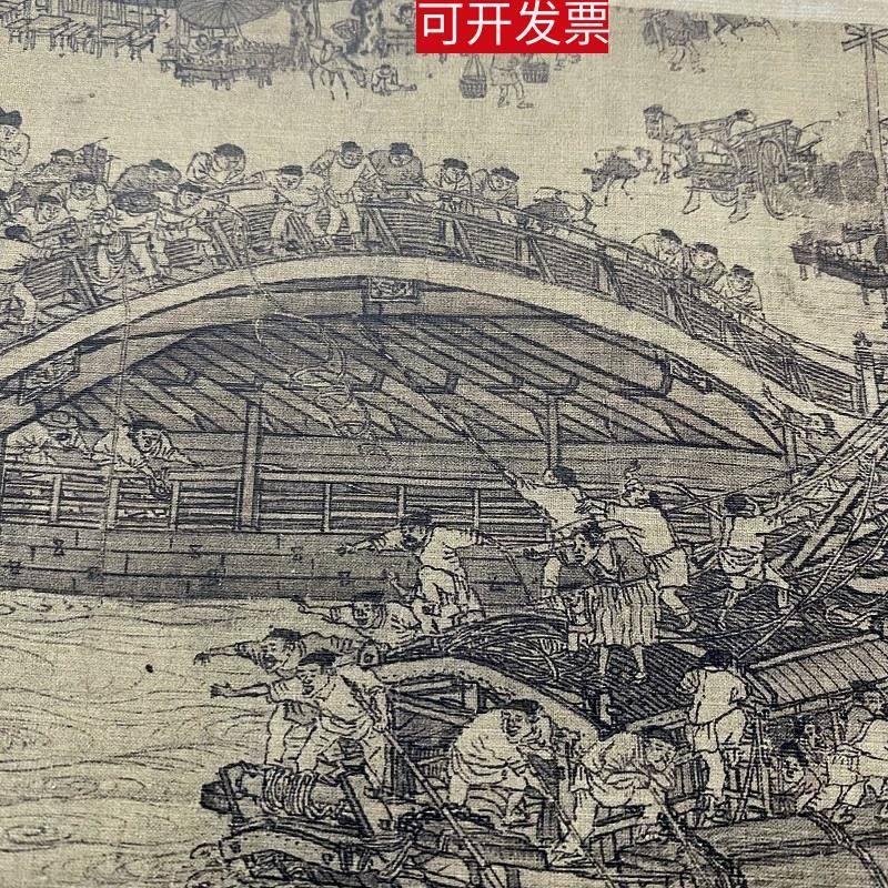 0F张择Y端清明上河全图十大名画国中堂7字画客厅图卷轴F76JM6S8挂