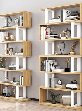 创墙面书收架客厅隔断纳展示架意子展示架现代约摆件置NFP物架落