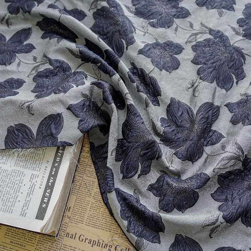 直销新款复古厚实暗蓝色金丝面料经典女装春秋大气简约连衣裙箱包,居家布艺,海绵垫/布料/面料/手工diy,淘宝优惠券,粉丝福利购,淘宝优惠卷