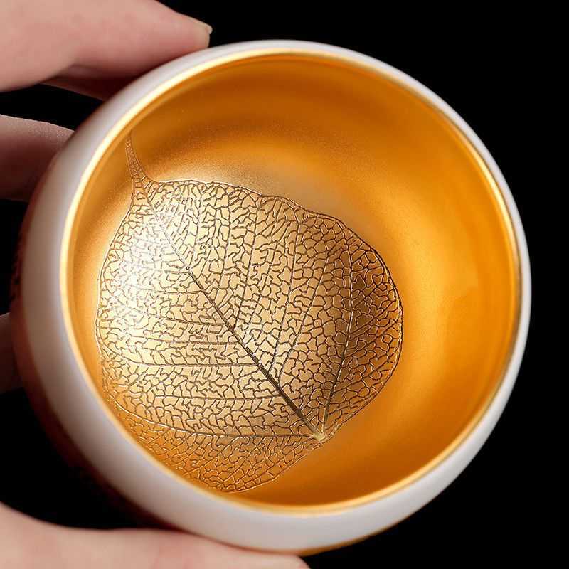 新款直销顺顺金主人杯大师纯手工鎏金杯家用礼品茶杯单杯子养生金