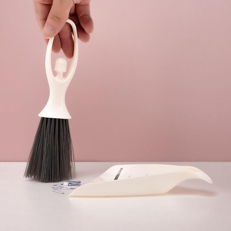 直销新款小扫把簸箕套装组合扫帚迷你桌面清洁扫把宠物小学生儿童