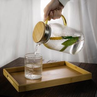冷水壶玻璃家用凉开水壶凉水瓶条纹凉水杯大容量凉水壶 直销新款