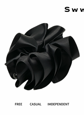 SWW立体蓬松褶皱缎面泡泡香蕉夹显发量后脑勺夹