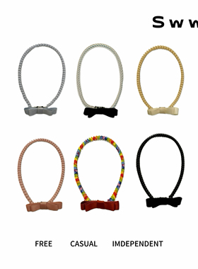 SWW/多用法电话线发圈不勒头高马尾发圈时尚百搭多种戴法头绳发绳