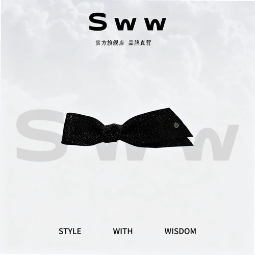 SWW/新款不规则蝴蝶结超大号多用鸭嘴夹后脑勺盘发抓夹