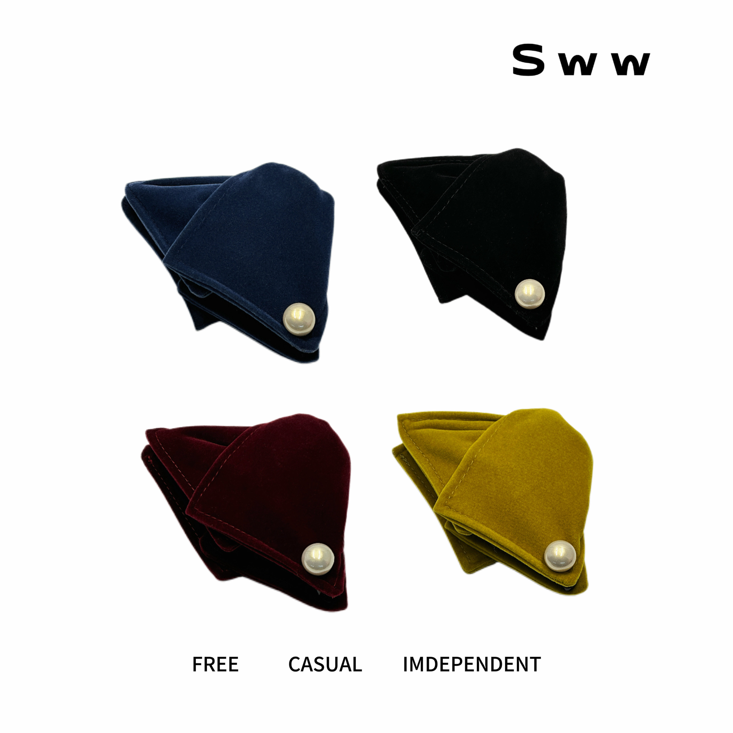 赫本风丝绒珠珠鲨鱼夹发卡