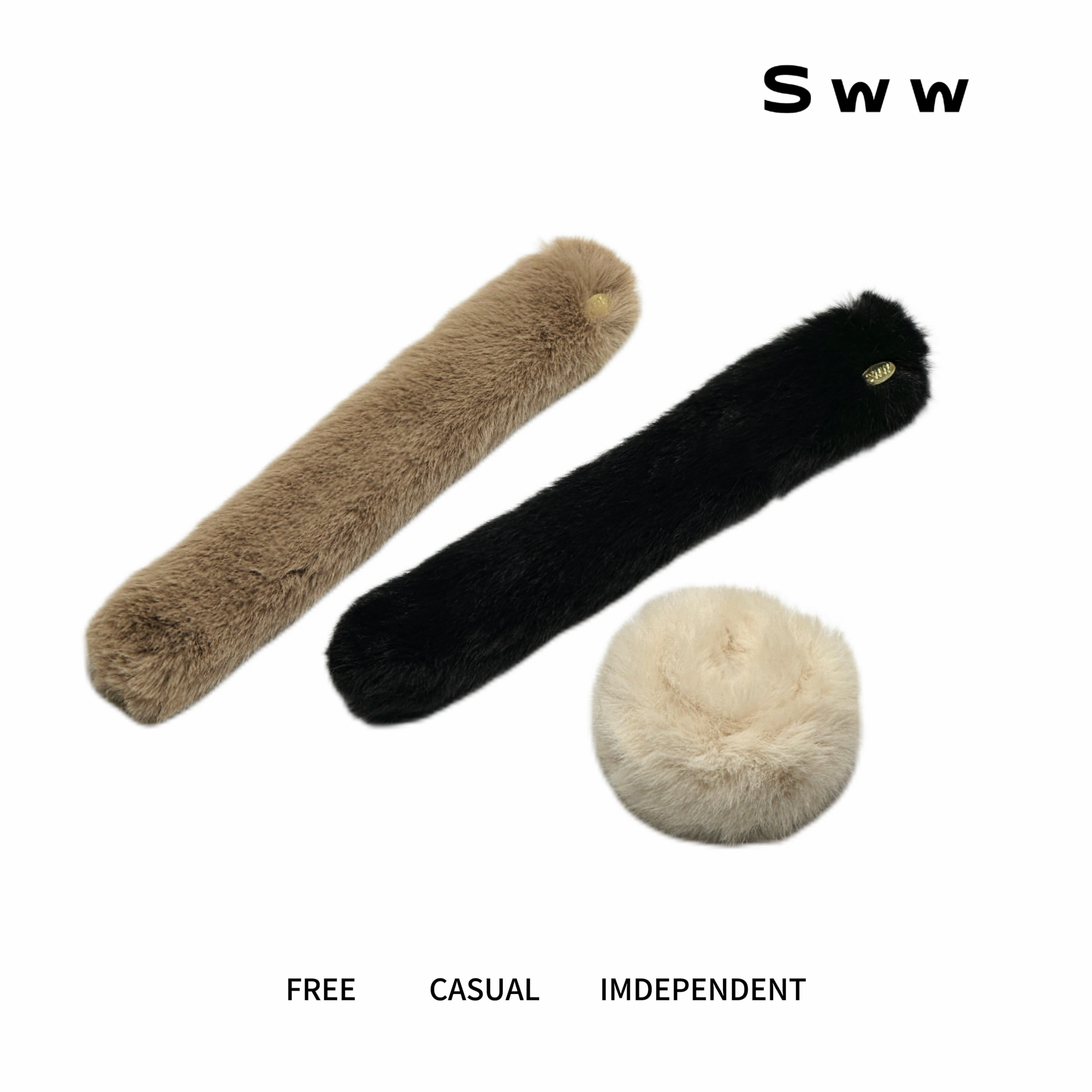 韩版简约毛毛大肠发圈