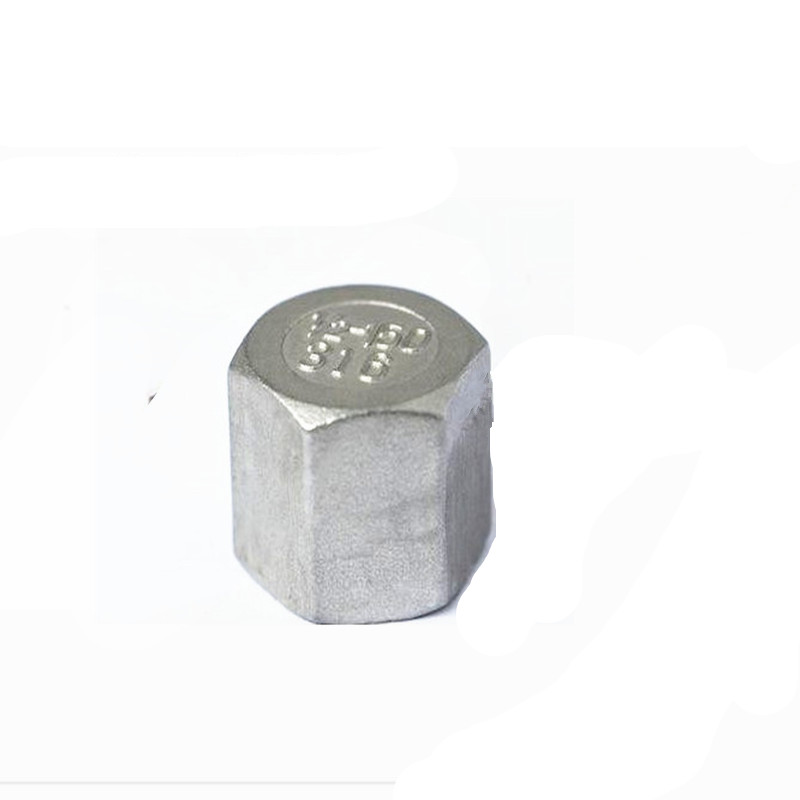 304不锈钢外六角管帽 内丝管帽316L内螺纹管帽堵头4分 6分1寸2寸