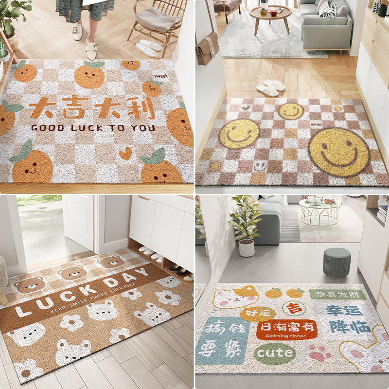 大江地垫大吉大利脚垫卡通入户门口地毯门垫进门家用玄关防滑垫子
