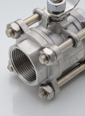 316L不锈钢三片式丝扣球阀/3PC焊接球阀 Q11F-16P/对焊球阀4分6分