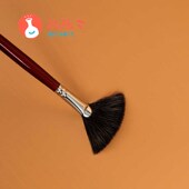 趣陶艺陶艺扇形笔水粉画笔油画笔貂毛水粉笔单支大号釉下彩颜料刷