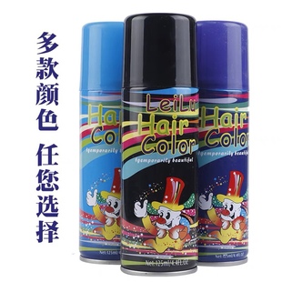 美发网红彩喷一次性染色喷发剂染发黑色蓝色紫色头发染色喷雾可洗