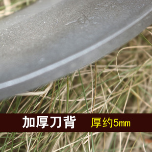 65锰钢镰刀割草刀砍枝弯刀农用长柄廉刀砍割两用野营户外钓鱼链刀