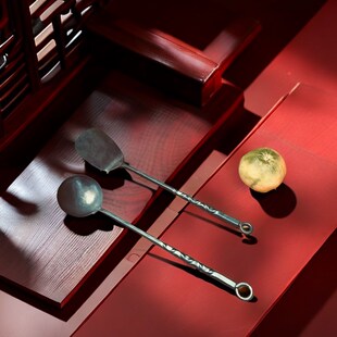 牟记匠心纯手工锻打铁锅铲锅勺户外露营迷你锅铲锅勺