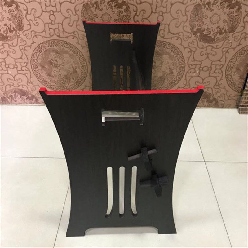 素韵新款镂空便携式小古筝半筝短筝小型古筝专用H架子黑檀色包邮