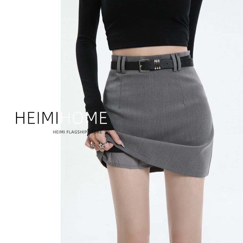 黑色a字短裙女春夏秋高腰防走光西装半身裙小个子高级直筒包臀裙