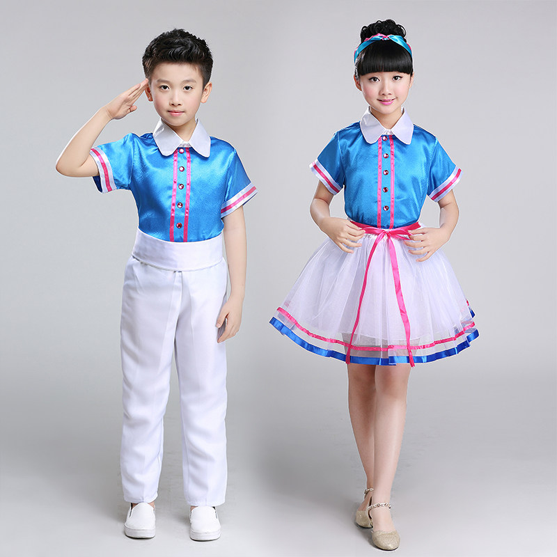 六一儿童合唱演出服男女童礼服少儿合唱团小学生诗歌朗诵表演服装