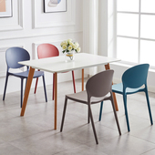 简约塑料成人加厚椅子家用餐椅休闲创意书桌椅懒人靠背凳子网红椅