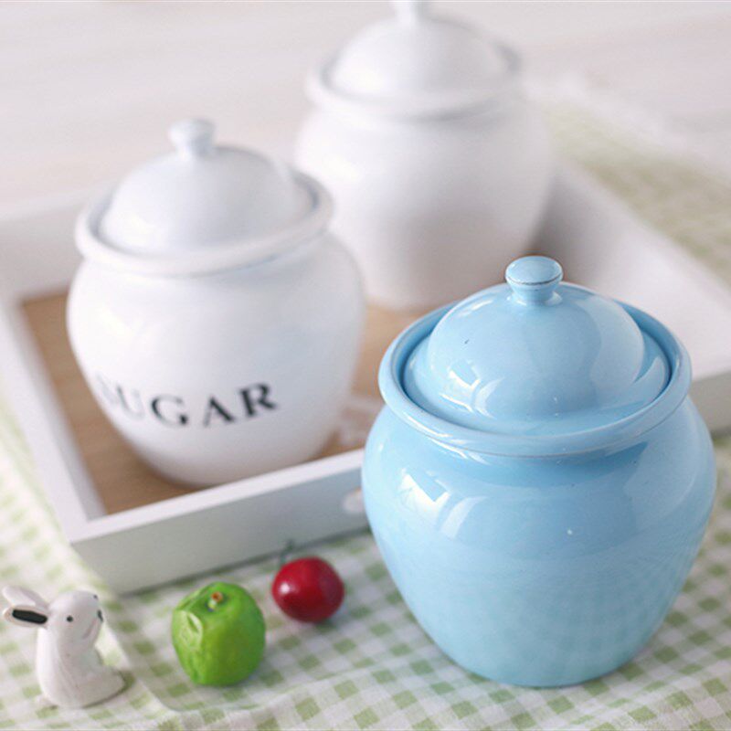 欧式摆件复古厨房调味食品罐客厅搪瓷花瓶糖果罐储物罐干果茶叶罐