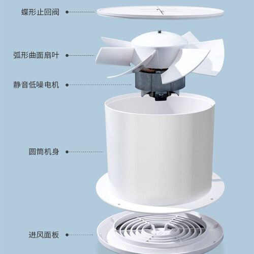 排气扇卫生间墙壁窗式排风扇强力静音抽风机厨房厕所小型家用换气