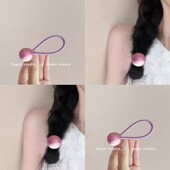 紫色星球 加粗橡皮筋女扎头发绳头绳女盘发器 彩色珠光球球发圈