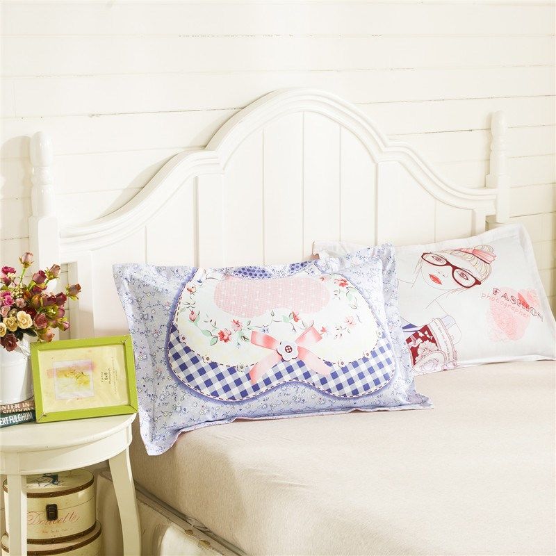 卡通全棉枕套纯棉情侣枕芯套韩式枕头套学生宿舍枕皮家用一对包邮