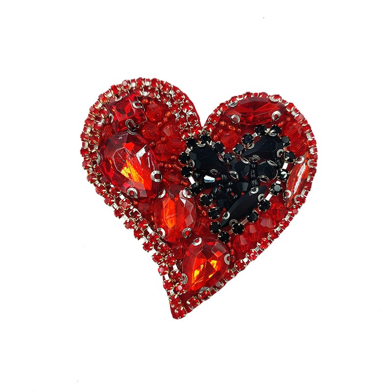 亮片爱心布贴时尚衣服补丁贴羽绒服牛仔裤子装饰修补破洞桃心贴布