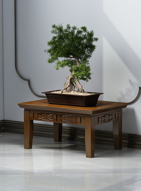 小矮花架中式多功能置物架非实木落地式花盆架客厅绿植多肉摆放架