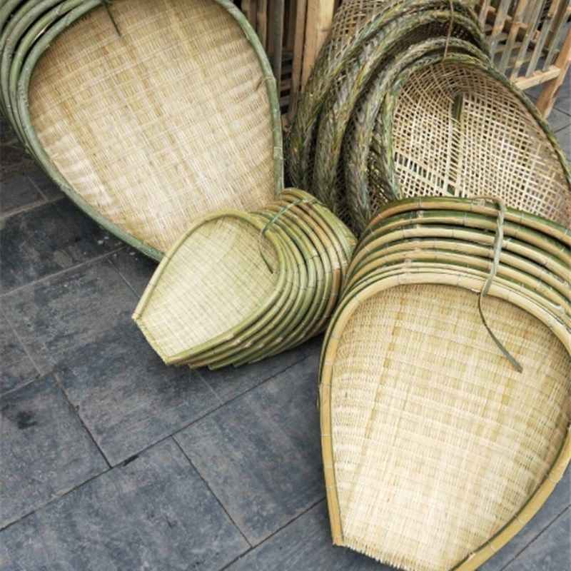 贵州纯手工竹编竹筲箕大中小号 笸箩 收纳筐淘米筛子漏水筛子菜筛,特色手工艺,竹编/竹雕,淘宝优惠券,粉丝福利购,淘宝优惠卷