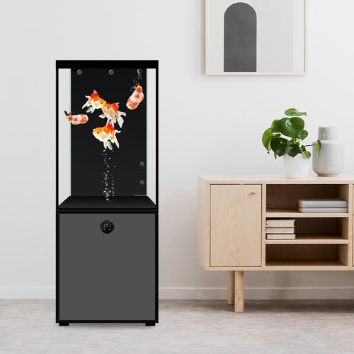 迪顺鱼缸2024新款超白玻璃底滤金鱼缸水族箱落地客厅家用鱼缸