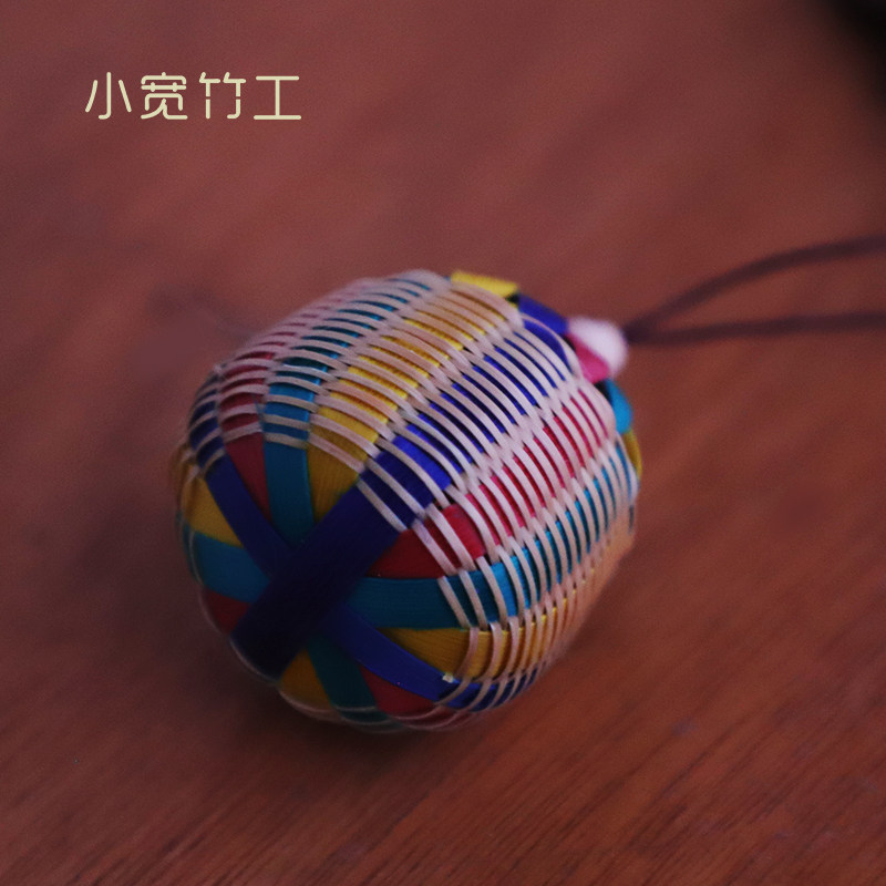 小宽竹工 五彩铃铛汉服配饰古风汽车背包挂件中国结编织端午礼物