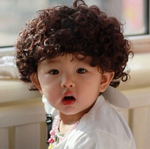 儿童假发 女孩假发 可爱小孩女宝宝长发女童短卷发公主婴儿假发