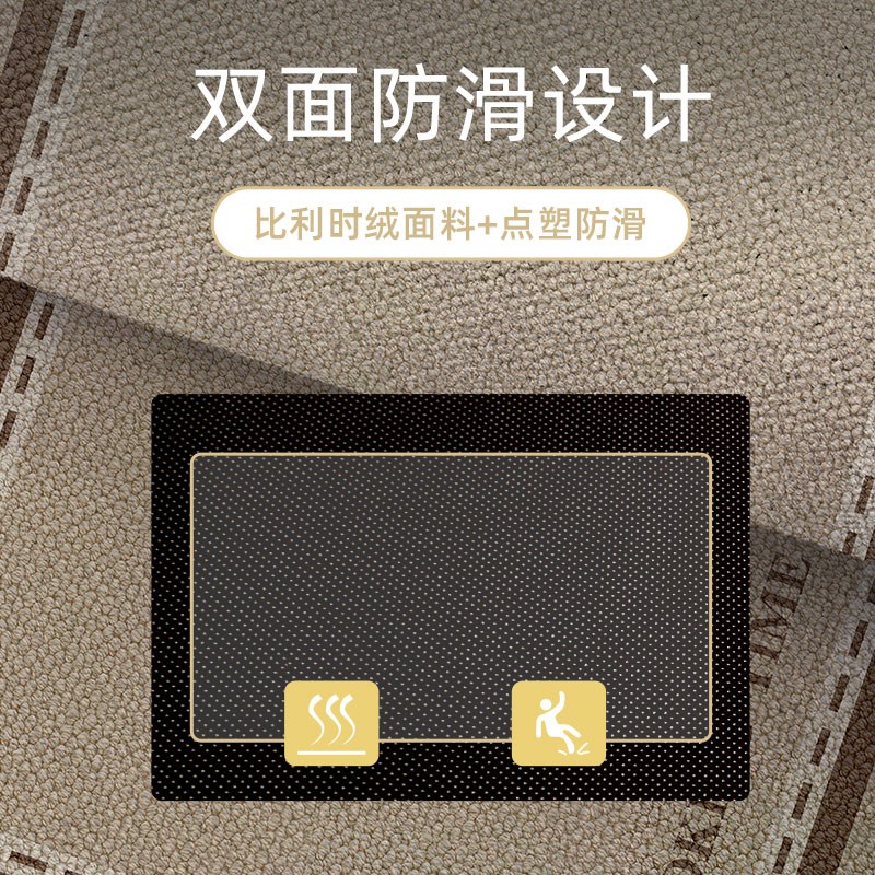 耐脏厨房地垫防滑防油防水可擦免洗家用进门口脚垫2024长条大地毯