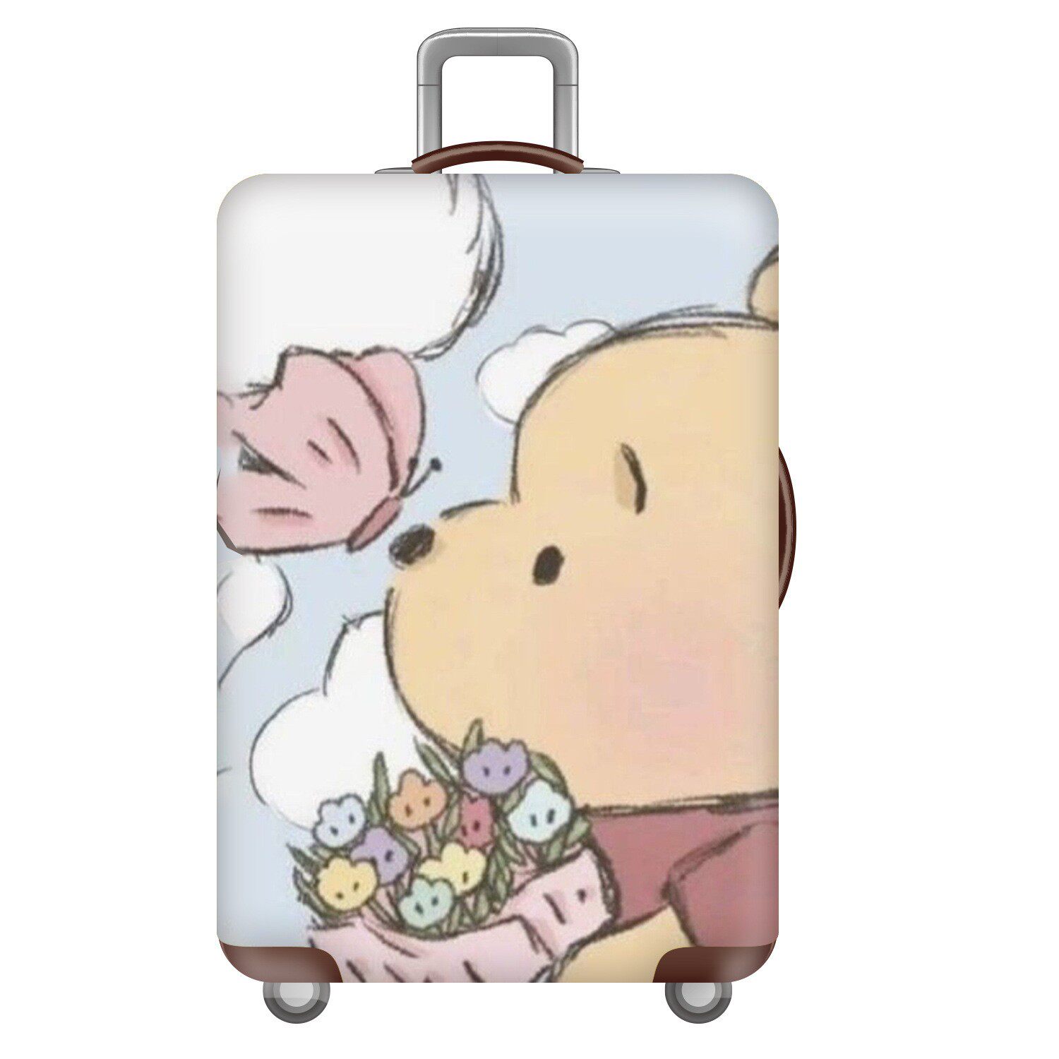 旅行登机耐磨可爱维尼弹力箱套
