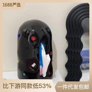 ins轻奢纸巾盒客厅茶几装 直销新款 饰品摆件创意餐巾纸盒高颜值个