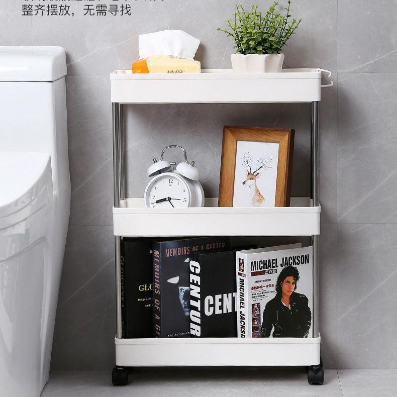 直销新款厨房夹缝架卫生间置物架落地多层厕所浴室洗手间缝隙小推